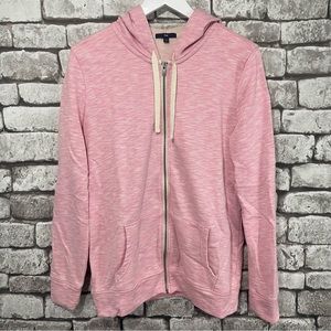 GAP FRONT ZIP HOODIE PINK HEATHER NWOT